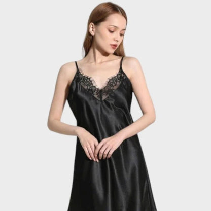 Unterkleid mit Spitze schwarz